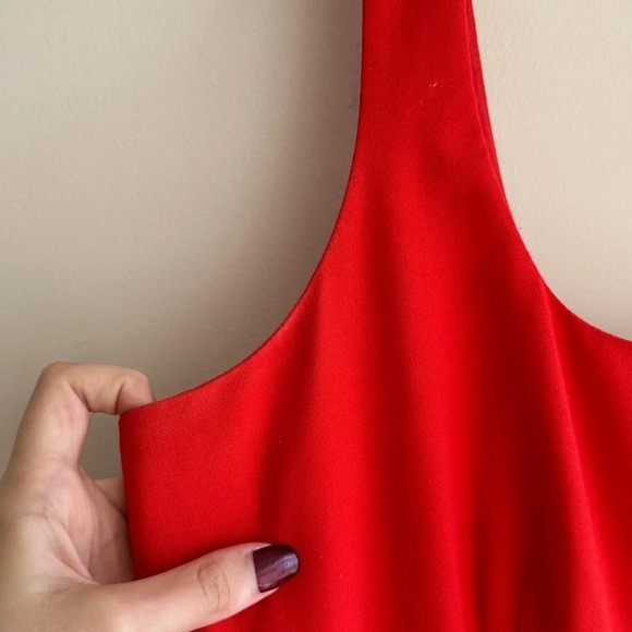 Banana Republic Red and Pink Combo Striped Pleated Dress, Size 8 - Picture 9 of 16